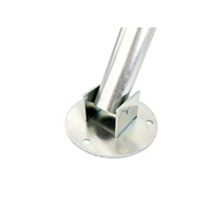 Dernier petit produit Serrure de stationnement zinguée en acier avec embase circulaire en acier