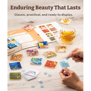 Mini puzzles magnétiques - Autocollants magnétiques pour réfrigérateur avec peintures de Van Gogh pour la décoration de la cuisine et du bureau - Product Image 4
