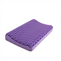 Oreiller rectangulaire moderne pour adulte, design personnalisé, en TPE intégral, rafraîchissant, respirant, motif nid d'abeille, léger, motif uni, lavable, 300 fils/cm²