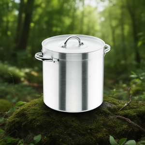 Pentola Dritta in Alluminio con Coperchio, Capacità 12 Quarti, Pentola per Zuppa di Grande Capacità, Design Minimalista - Product Image 3
