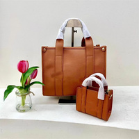 Sac à main de luxe en cuir PU pour femme, ensemble 2 pièces, sac à bandoulière grande capacité avec portefeuille, collection très prisée des créateurs