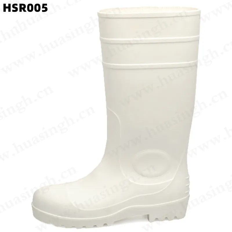 LXG機械工場スチールつま先インサートロングチューブPVC安全ブーツ防水白雨ガムブーツ販売HSR005