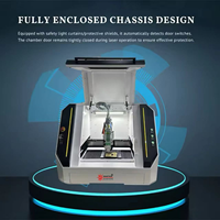Machine de découpe laser à fibre de table compacte 4040 CNC pour tôles métalliques, acrylique, contreplaqué, or, argent et fabrication de bijoux en métal