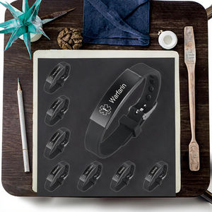 Gelang silikon ukiran peringatan medis autisme, gelang kesadaran alergi gelang mode untuk gelang untuk - Product Image 3