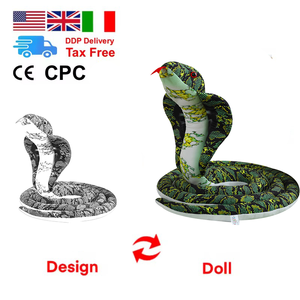 Juguete de peluche personalizado de fábrica, simulación de serpiente, pitón manchado, figura de acción, Animal de peluche, muñeco Cobra, accesorios de broma, juguetes para niños - Product Image 2