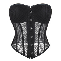 Chuangerm En stock Meilleures ventes 2026 Corset de maintien respirant d'été style Palace avec bonnets en maille transparente pour femme