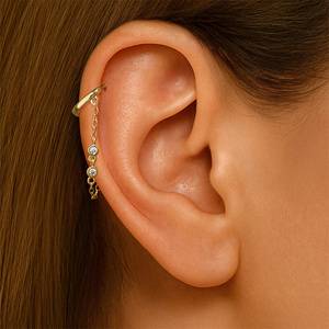 Pendientes de Aro con Borlas Clásicas de Plata de Ley S925, con Circonitas, Elegantes, para Mujer - Product Image 5