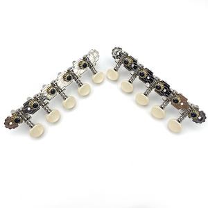 10 Telli Krom 5R+ 5L Gitar Makine Kafası Akort Aparatı Çift Delikli Gitar Teli Akort Mandalları - Product Image 4