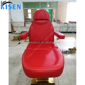 Kisen New Arrival Blue RED Black Salon <b>Bed</b> Gold Stainless Steel Base Electric Massage Facial <b>Lash</b> <b>Bed</b> With Motors for Salon - Product Image 3