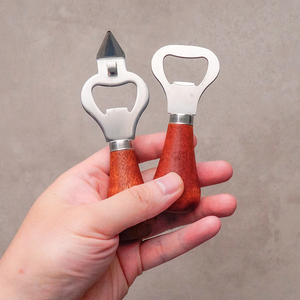 Chất Lượng Cao Nhà Cung Cấp Thép Không Gỉ Bia Tay Cầm Bằng Gỗ Rượu Vang Thanh Sử Dụng Tiện Ích Nhà Bếp Phụ Kiện Đồ Dùng Kit <span class=keywords><strong>Jar</strong></span> Mở Chai - Product Image 1
