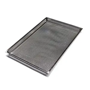 Bandeja de horno de secado para grado alimenticio, bandeja para hornear de acero inoxidable, perforada, personalizada, para deshidratación de frutas y verduras, 304