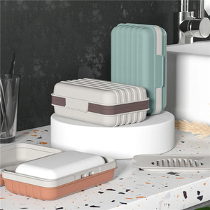 Jabonera portátil con caja de almacenamiento sellada, impermeable, para viaje, hogar, baño, caja de almacenamiento para exteriores, bandeja organizadora para jabón, 1 ud. - Product Image 5