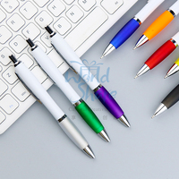 World Share Bolígrafo de plástico a presión de alta capacidad Bolígrafos con logotipo de 1,0mm para oficina y uso de estudiantes Papelería promocional