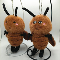 E Internet Celebrant Porte-clés pendentif peluche mignon en forme d'insecte, jouet en tissu pour sac