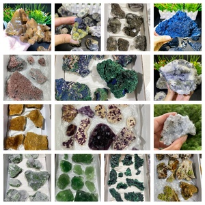 Rocas Minerales Naturales de Alta <span class=keywords><strong>Calidad</strong></span>, Fluorita, Granate, Malaquita, Cristales en Bruto, Clústeres de Cristales Mixtos, Especímenes Minerales - Product Image 3