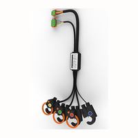 Transformador de corriente de potencia trifásico único Flexible caja de medición electrónica bobina Rogowski 3KV entrada 9V Material de cobre 50Hz
