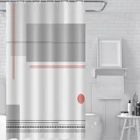 Bathlux उच्च गुणवत्ता कस्टम तैयार रखता निविड़ अंधकार बाथरूम पर्दे 3D मुद्रित पॉलिएस्टर शावर परदा
