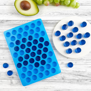 55 cavités moules à collations en silicone antiadhésifs moules à bonbons ronds de qualité alimentaire pour bonbons durs gommeux <span class=keywords><strong>chocolat</strong></span> <span class=keywords><strong>Jello</strong></span> - Product Image 5