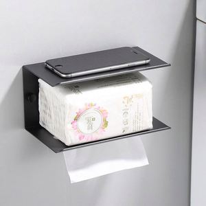 Portarrollos de Papel Higiénico de Acero Inoxidable 304, Montado en la Pared, con Soporte para Teléfono Móvil, para Gimnasio y Baño, Diseño Moderno, Ecológico - Product Image 3