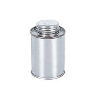 Boîte de conserve ronde à couvercle vissé de 0,1 L-Récipient chimique imprimé personnalisé avec bec en fer, vente en gros étanche et en vrac pour liquides/poudres
