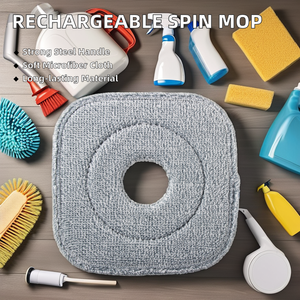 Tête de balai plat en microfibre, tête de rechange compatible avec <span class=keywords><strong>Vileda</strong></span>, en mousse PVA non tissée, tête de balai plat en coton, recharge de qualité BYJ103 - Product Image 4