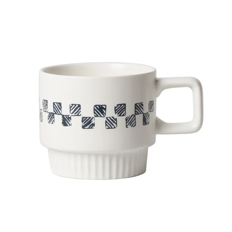 Taza de café de cerámica blanca, diseño único decorativo impreso, nórdica, 11oz, venta al por mayor