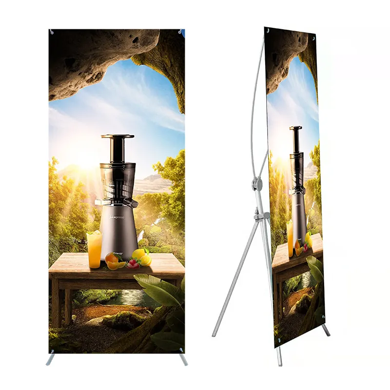 Impressão personalizada 60*160cm 80*180cm tripé à prova de vento Publicidade tipo atacado prateleira digital X banner stand