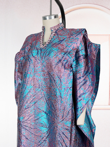 S10769 Vêtement en polyester de haute qualité à imprimé <span class=keywords><strong>africain</strong></span>, style <span class=keywords><strong>boubou</strong></span>, grande taille, à manches courtes pour l'été - Product Image 5
