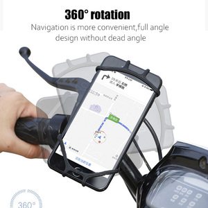Soporte para Teléfono Móvil para Bicicleta ABS, Rotación de 360 Grados, Resistente al Agua, Soporte para Navegación en Bicicleta, Fácil de Transportar - Product Image 4