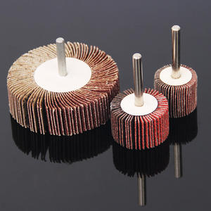 Cabezal abrasivo cilíndrico móvil con impulsor y mango para pulido de metal con aspas - Product Image 2