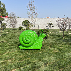 Sculpture d'escargot en fibre de verre pour décoration de jardin extérieur, animal de dessin animé, à poser au sol, forme irrégulière - Product Image 4