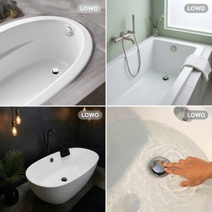 Kit <span class=keywords><strong>de</strong></span> remplacement <span class=keywords><strong>de</strong></span> <span class=keywords><strong>garniture</strong></span> <span class=keywords><strong>de</strong></span> drain <span class=keywords><strong>de</strong></span> baignoire à deux trous avec embout chromé pour baignoire américaine - Vente en gros - Product Image 3
