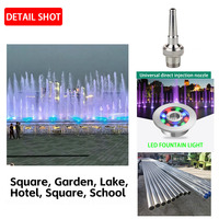 Luces LED de Colores, Acero Inoxidable, Fuente Musical para Estanques de Peces y Lagos Artificiales al Aire Libre