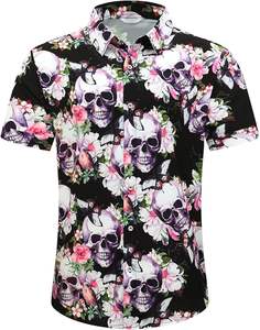Chemise hawaïenne pour hommes sans rides hauts Vintage à manches courtes chemise de plage boutonnée mâle Tropical Floral fête d'été vacances - Product Image 2