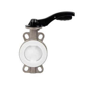 2-48 Inch Midline PTFE Sealed Flanged Manual <b>Worm</b> Gear Fluorinated-lined Stainless Steel Normal Temperature Flanged Va - Product Image 1