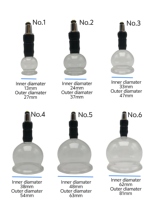 Ventouses en verre transparent de qualité supérieure, design remplaçable, médecine traditionnelle chinoise, application corporelle, fatigue musculaire