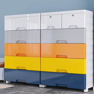 <b>Plastic</b> <b>Storage</b> Cabinet Organizer Box Rectangle Floor Type Portable Clothing Organizer Multiple Specifications - Product Image 2