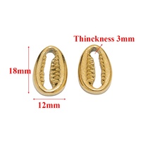 5 pièces en acier inoxydable gaufrage évider coquille breloques pendentifs pour travail manuel bijoux à bricoler soi-même résultats collier fournitures en gros