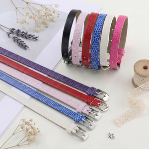 Bracelet de montre réglable en PU effet peau de serpent 8 mm avec breloque strass, accessoires de bijoux DIY pour femme, cadeau - Product Image 4