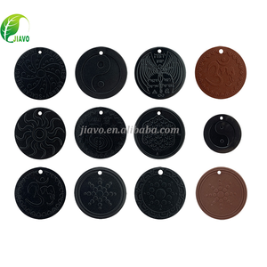 Collier <span class=keywords><strong>Yin</strong></span>&Yang en pierre volcanique de Tai Chi, petite taille, noir - Product Image 6