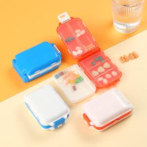 Eight-Compartment Folding Flap Three-Layer Medicine <b>Box</b> <b>Small</b> Travel <b>Storage</b> - Product Image 1