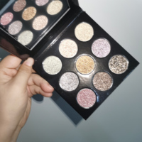 Maquillage longue durée, 9 couleurs, fard à paupières scintillant, fard à paupières métallique monochromatique, palette de fard à paupières, fard à paupières pailleté diamant