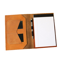 Dossiers de portefeuille en cuir avec support de lecteur de stylo Couverture rigide Dossiers de présentation Dossiers de fichiers d'affaires en cuir PU