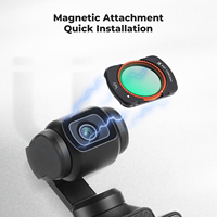 Filtro de Cámara con Gimbal K&F Concept (CPL+ND16+ND64+ND256) Juego de 4 Piezas para DJI Osmo Pocket 3/4, Filtro de Lente HD con Fijación Magnética