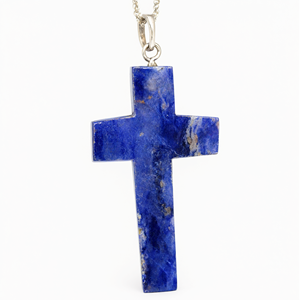 Colgante de Cruz Sagrada de Sodalita - Una Fusión de Belleza y Espiritualidad - UNA PIEZA SOLO - Product Image 2