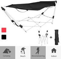Hamac pliable léger et portable pour l'extérieur avec sac de transport, respirant et durable, design pliable