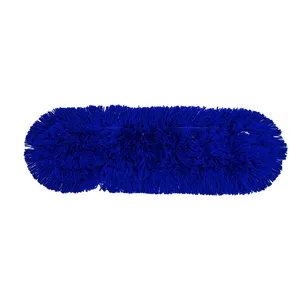 New Wholesale Household Cleaning Blue Flat Mop Fabric Factory Acrylic yarn Dust Mop Pads
