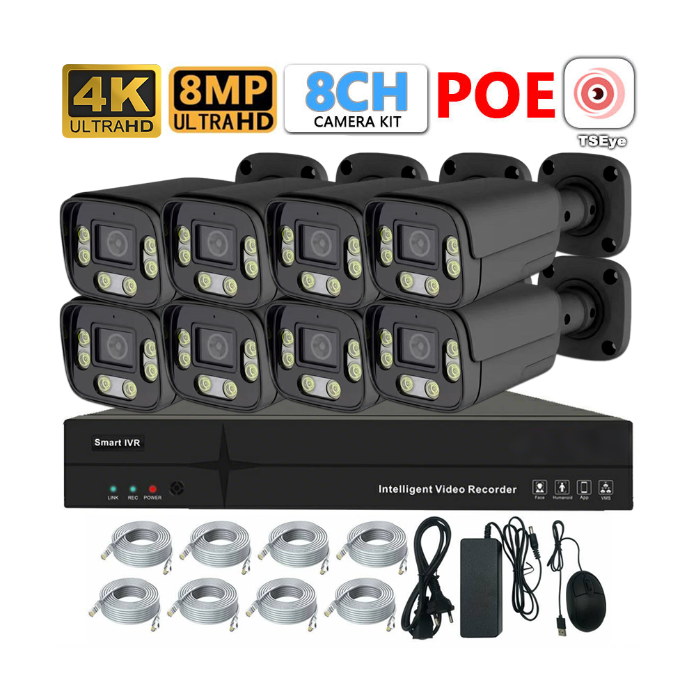 TSEye 2MP 5MP 8CH <strong>XVR</strong> <strong>DVR</strong> AHD Kit <strong>CCTV</strong> Surveillance Camera System With <strong>Night</strong> Vision Wide Angle Full <strong>Color</strong> Human Motion Tracking