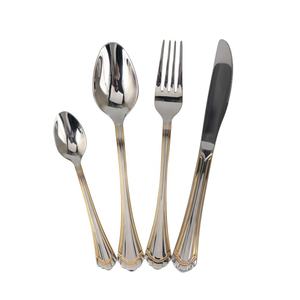 Ensemble de couverts Gold-Accent de haute qualité Collection d'argenterie élégante - Product Image 1