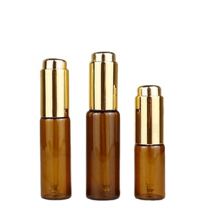 Frasco cuentagotas de vidrio cilíndrico de 10ml 15ml 20ml con diseño de botón cuentagotas - Product Image 5